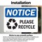 Signmission Please Recycle, 14 in W x Rectangle, Vinyl Decal OS-2PACK-NS-D-1014-L-16356 - alternate 4